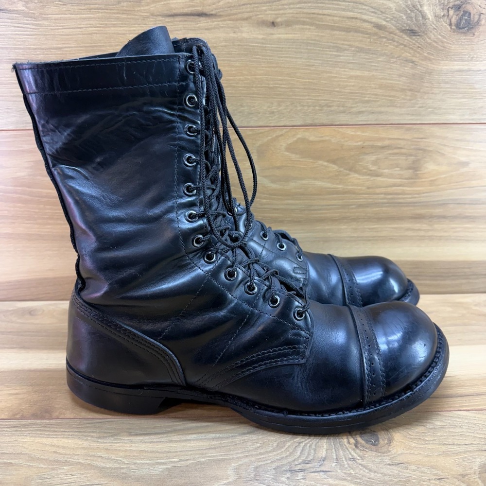 Corcoran Combat Jump Boots Mens 11.5 D Black Leather Cap Toe USA Made 1500
